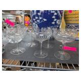 Clear Etched Glass Coupes