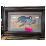 Signed Duck Print and Assorted Frames