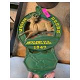 John Deere Moline Ill 1847 Cast Iron Wall Plaque