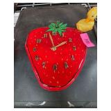 Strawberry-Shaped Wall Clock