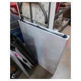 White Folding Table with Metal Frame