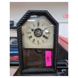 Wooden Mantel Clock With Rope Detail