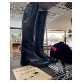 Equestrian Riding Boots, Helmet, and Book Set