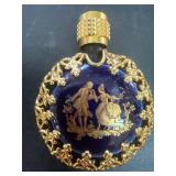 Limoges Gold-Tone Filigree Perfume Bottle