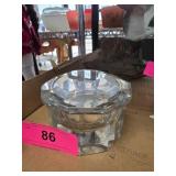 Faceted Glass Bowl with Minor Chips