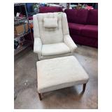 Mid Century Armchair and Ottoman