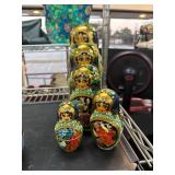Hand-Painted Russian Nesting Doll Set (1997)