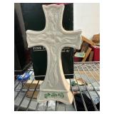 Belleek Fine Parian China Easter Lily Cross