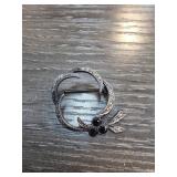 Sterling Silver and Marcasite Brooch