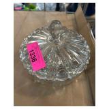 Pressed Glass Lidded Candy Dish