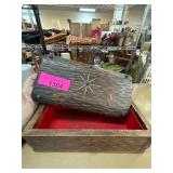 Wooden Chest With Carved Star Design