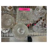 Glassware Including Bowls and Lidded Dish