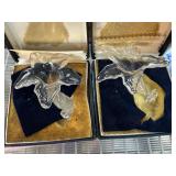 Art Glass Star-Shaped Dishes in Boxes