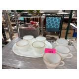 Milk Glass, Crystal, and Serving Utensils