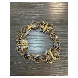 Chokin Bracelet with Black and Gold Designs