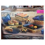 Tuscany 20-Piece Cobalt Basket Buffet Set