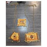 Gold-Toned Traditional Necklaces with Beaded Accen