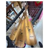 Three Navajo Brand Wooden Oars