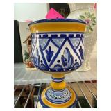 Hand-Painted Ceramic Goblet from Spain