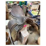 Leather Saddle With Stirrups