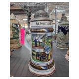 German Ceramic Lidded Beer Stein