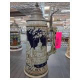 Mettlach Beer Stein with Pewter Lid