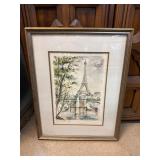 Framed Artwork of Eiffel Tower Scene