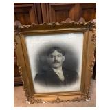 Framed Portrait of a Man by E. Johnson