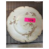 Decorative Porcelain Plate with Floral Design
