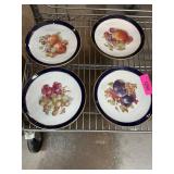 Four JKW Western Germany Porcelain Plates