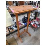 Wooden Pedestal Stand With Rectangular Top
