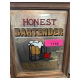 Framed Honest Bartender Decorative Mirror