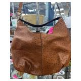 G.I.L.I. Faux Ostrich Leather Hobo Bag