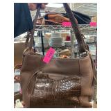 Isaac Mizrahi Brown Leather Shoulder Bag