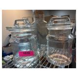 Clear Glass Storage Jars and Bottle