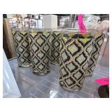 6pc Glass Tumblers with Decorative Design