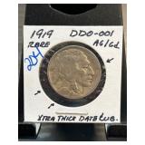 1919 DDO-001 Rare Buffalo Nickel