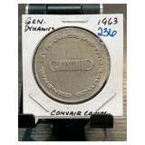 1963 General Dynamics 5th Anniversary Token