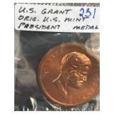 U.S. Grant Minted Presidential Medal