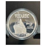 Titanic Commemorative Metal Coin in Capsule