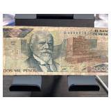 Mexican 2000 Pesos Banknote, Pre-1993