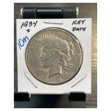 1934-S Peace Dollar Key Date Coin