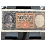 Italian 1000 Lire Banknote, 1947 Issue