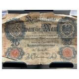 1907 German 20 Mark Reichsbanknote