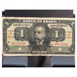 Banco do Brasil Um Mil Reis Banknote