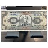 1992 Banco Central Del Ecuador 100 Sucres Note
