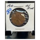 1910 Lincoln Wheat Cent in Fine Condition