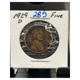1929-D Lincoln Wheat Cent in Fine Condition
