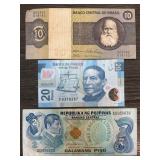 Three Global Banknotes