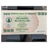 Zimbabwe Banknotes in Various Denominations